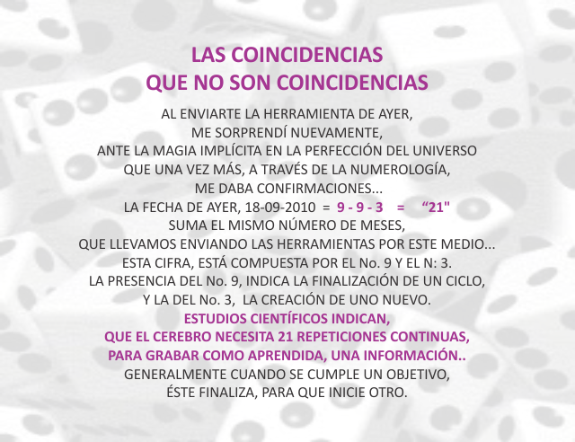 Las coincidencias que no son coincidencias
